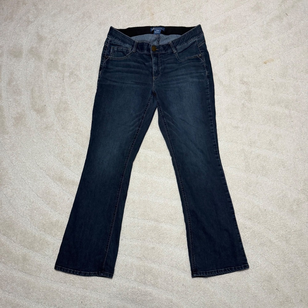 Democracy Ab solution Bootcut Jeans Dark Wash Women 14W Stretch Denim Indigo